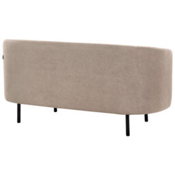Beliani Taupe Polyester 3-Seater Sofa Set With Loveseat And Armchair, Black Legs, L200 X D70 X H79Cm - thumbnail 8
