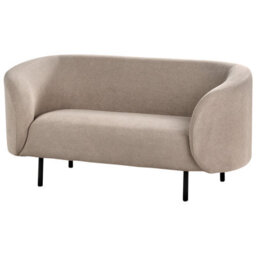 Beliani Taupe Polyester 3-Seater Sofa Set With Loveseat And Armchair, Black Legs, L200 X D70 X H79Cm - thumbnail 7