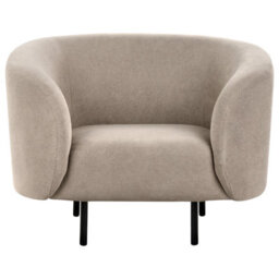 Beliani Taupe Polyester 3-Seater Sofa Set With Loveseat And Armchair, Black Legs, L200 X D70 X H79Cm - thumbnail 9