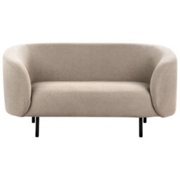 Beliani Taupe Polyester 3-Seater Sofa Set With Loveseat And Armchair, Black Legs, L200 X D70 X H79Cm - thumbnail 6