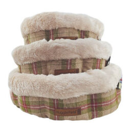 Huggle Pets Hugglepets Stone Check Donut Supersoft Non Slip 60Cm Dog Bed