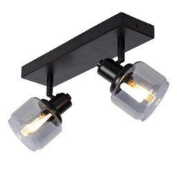 Lucide Bjorn Classic Twin Ceiling Spotlight - 2Xe14 - Black - thumbnail 8