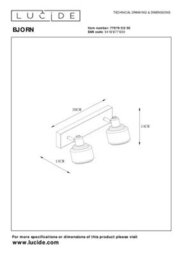 Lucide Bjorn Classic Twin Ceiling Spotlight - 2Xe14 - Black - thumbnail 9