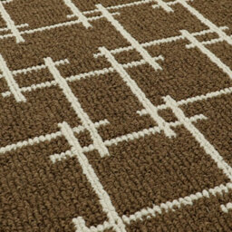 Jvl Vector Machine Washable Latex Backed Runner Doormat, 57X150Cm, Brown - thumbnail 3