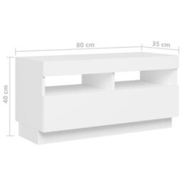 Vidaxl Tv Cabinet With Led Lights White 180X35X40 Cm - thumbnail 9