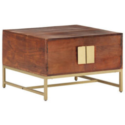 Berkfield Coffee Table Honey Brown 67X67X45 Cm Solid Acacia Wood - thumbnail 8