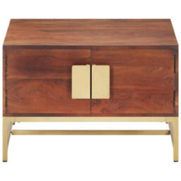 Berkfield Coffee Table Honey Brown 67X67X45 Cm Solid Acacia Wood - thumbnail 2