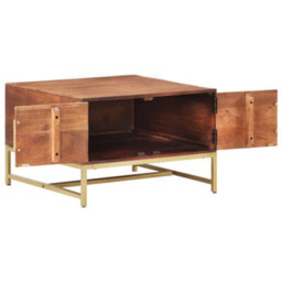 Berkfield Coffee Table Honey Brown 67X67X45 Cm Solid Acacia Wood - thumbnail 3