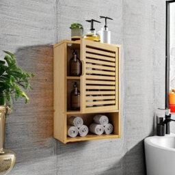 Natural Small Wall Cabinet Bathroom 15.75X7.87X23.62In - thumbnail 3