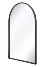 Mirroroutlet The Arcus Black Metal Framed Arched Garden Wall Mirror 120Cm X 80Cm - thumbnail 3