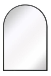 Mirroroutlet The Arcus Black Metal Framed Arched Garden Wall Mirror 120Cm X 80Cm - thumbnail 2