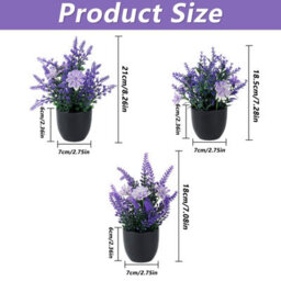 3 Pack Artificial Flower Bouquet For Indoor And Outdoor Use, Plant Bouquet, Lavender Artificial Flowers - thumbnail 2