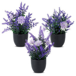 3 Pack Artificial Flower Bouquet For Indoor And Outdoor Use, Plant Bouquet, Lavender Artificial Flowers - thumbnail 1