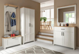 Impact Furniture Square Wall Mirror Shabby Chic White Wash Pine / Oak Effect Frame 90 X 96Cm Loksa - thumbnail 6