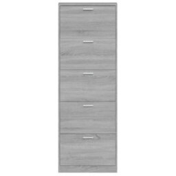Vidaxl Shoe Cabinet Grey Sonoma 59X17X169 Cm Engineered Wood - thumbnail 6