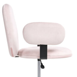 Beliani Desk Chair Moraga Velvet Pastel Pink - thumbnail 6