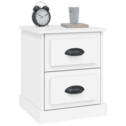 Berkfield Bedside Cabinets 2 Pcs White 39X39X47.5 Cm Engineered Wood - thumbnail 5