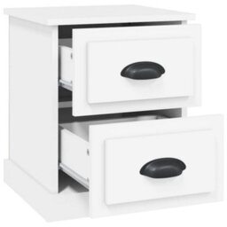 Berkfield Bedside Cabinets 2 Pcs White 39X39X47.5 Cm Engineered Wood - thumbnail 7