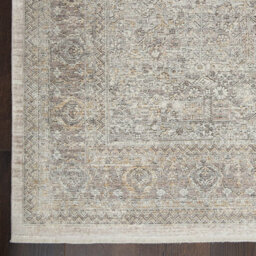Cream Grey Luxurious Traditional Bordered Floral Rug Easy To Clean Living Room And Bedroom-300Cm X 381Cm - thumbnail 5