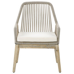Beliani Set Of 2 Garden Chairs With Cushions Olbia Off-White - thumbnail 5