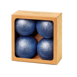 Premier Decorations Limited 72 Piece Midnight Blue Christmas Tree Decorations Baubles Set With Tree Topper - thumbnail 3