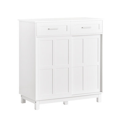 Sobuy Fsb84-W,sideboard Storage Cabinet  For Dining Room Living Room Hallway,white,w80Xd40Xh85 - image 1
