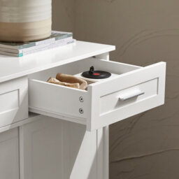 Sobuy Fsb84-W,sideboard Storage Cabinet  For Dining Room Living Room Hallway,white,w80Xd40Xh85 - thumbnail 6