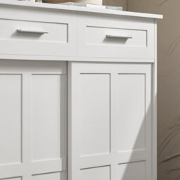 Sobuy Fsb84-W,sideboard Storage Cabinet  For Dining Room Living Room Hallway,white,w80Xd40Xh85 - thumbnail 7