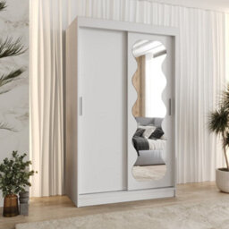 Arte Radiant White Spoti Sliding Door Wardrobe 1200mm X 2000mm X 620mm - A Sleek And Versatile Storage Essential - thumbnail 1
