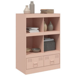 Berkfield Highboard Pink 67X39X95 Cm Steel - thumbnail 4