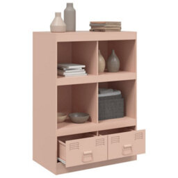 Berkfield Highboard Pink 67X39X95 Cm Steel - thumbnail 5