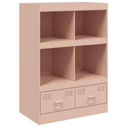 Berkfield Highboard Pink 67X39X95 Cm Steel - thumbnail 2