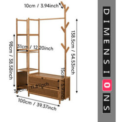 Modcraft Heavy Duty Clothes Rail With Drawers And Hooks - Bedroom/entryway - thumbnail 5