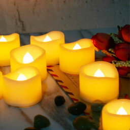 Festive Fix Flameless Led Tea Light Candles 12 Pack Flickering Warm White Battery Operated Long Lasting 100 Hours For Christmas De - thumbnail 9