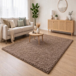 Uetian Mocha Shaggy Rug 120 X 170 Cm  5Cm Deep Pile Soft Floor Carpet Modern Bedroom Living Room Plush Rug - thumbnail 2