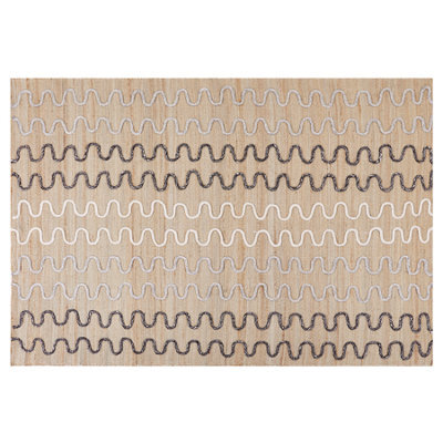Beliani Rug Sogut Beige 140 X 200 Cm Jute - image 1