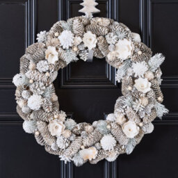 Dibor 50Cm Giant Morning Frost Xmas Festive Decor Front Door Wreath Christmas Wreath - thumbnail 2