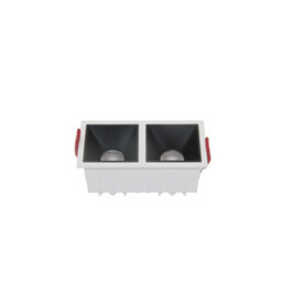 Luminosa Lighting Luminosa Maytoni Alfa Led Twin Recessed Downlight White, Black, 1000Lm, 4000K - thumbnail 2