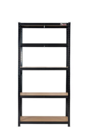 Rhino Racking 180 X 90 X 60Cm - Black - 5 Tier Boltless Heavy Duty Garage Shelving Unit - 1000Kg Load Weight - thumbnail 3