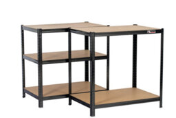 Rhino Racking 180 X 90 X 60Cm - Black - 5 Tier Boltless Heavy Duty Garage Shelving Unit - 1000Kg Load Weight - thumbnail 6