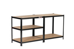 Rhino Racking 180 X 90 X 60Cm - Black - 5 Tier Boltless Heavy Duty Garage Shelving Unit - 1000Kg Load Weight - thumbnail 7