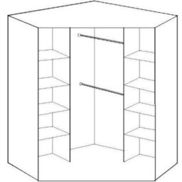 Sandy White And Mirror Corner Mirrored Wardrobe - thumbnail 2