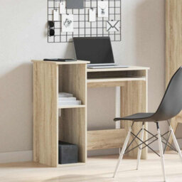 Walplus Desk With Shelves Sonoma Oak 84X40X78 Cm Engineered Wood - thumbnail 3