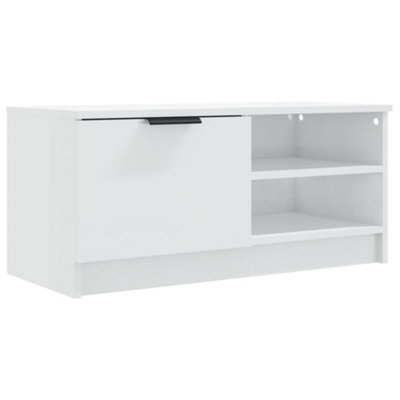 Berkfield Modern Tv Cabinet High Gloss White 80X35X36.5 Cm Engineered Wood - image 1