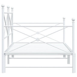 Berkfield Daybed With Trundle Without Mattress White 107X203 Cm Steel - thumbnail 7