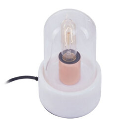 Orsina Nordic Style Bell Lamp With White Marble Base, Marble Construction Of Bedside Table Light, Sleek Modern Lamp - thumbnail 2