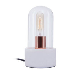 Orsina Nordic Style Bell Lamp With White Marble Base, Marble Construction Of Bedside Table Light, Sleek Modern Lamp - thumbnail 3