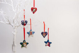 Handmade Felt Santa With His Sack Christmas Tree Hanging Decoration - 13 Cm - thumbnail 6