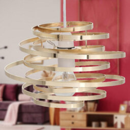 First Choice Lighting Gold Metal Swirl Easy Fit Lamp Shade - thumbnail 5