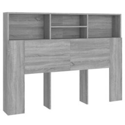 Vidaxl Headboard Cabinet Grey Sonoma 140X19X103.5 Cm - thumbnail 1